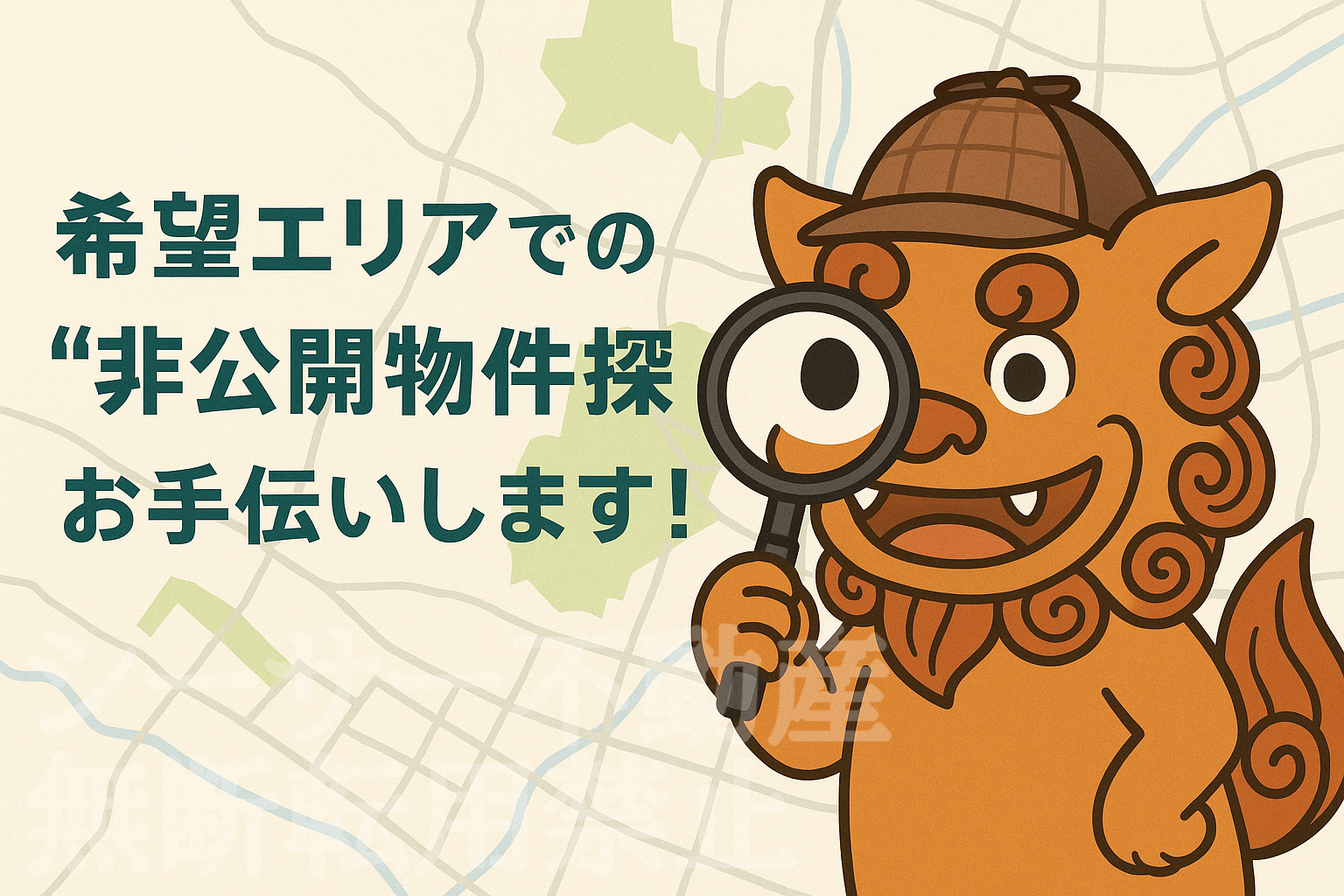 希望エリアでの“非公開物件探し”お手伝いします